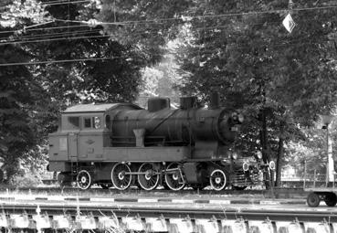 Iconographie - Tsareva Livada - Une locomotive à vapeur en gare