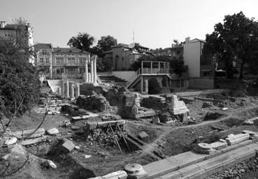 Iconographie - Plovdiv - Ruines romaines en cours de mise à jour