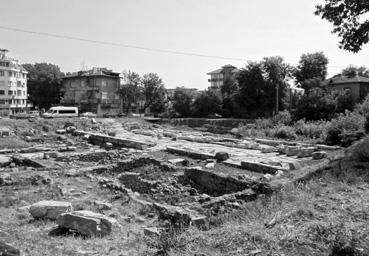 Iconographie - Plovdiv - Ruines romaines en cours de mise à jour