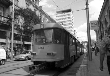 Iconographie - Sofia - Le tramway rue Ekzarh Iosif
