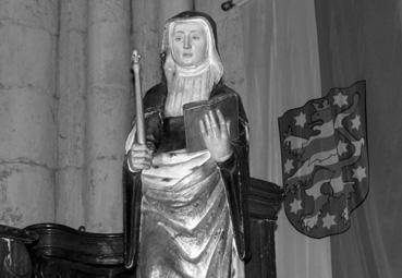 Iconographie - L'église Sainte-Radegonde - Statue de Sainte Rédegonde