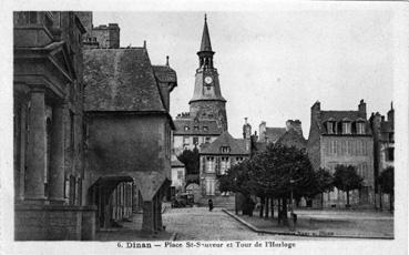 Iconographie - Place St-Sauveur et Tour de l'Horloge