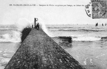 Iconographie - Barques de pêche surprises par l'orage