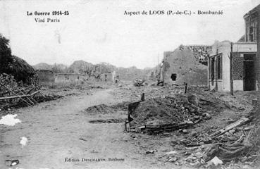 Iconographie - Aspect de Loos bombardé 1915