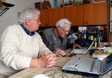 Iconographie - Rencontre de Georges Delarue et Jean-Pierre Bertrand