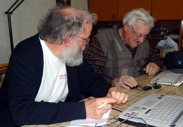 Iconographie - Rencontre de Georges Delarue et Michel Colleu