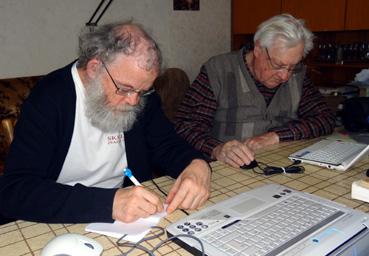 Iconographie - Rencontre de Georges Delarue et Michel Colleu