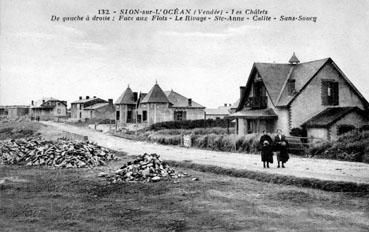 Iconographie - Sion - Les chalets de gauche à droite