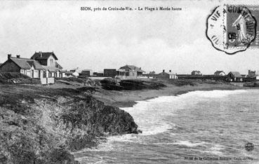 Iconographie - Sion, près de Croix-de-Vie - La plage à marée haute