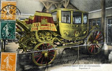 Iconographie - Musée des voitures - Carrosse ayant servi au couronnement de Napoléon 1er