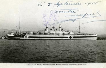 Iconographie - Lafayette, navire hôpital (marine militaire française)