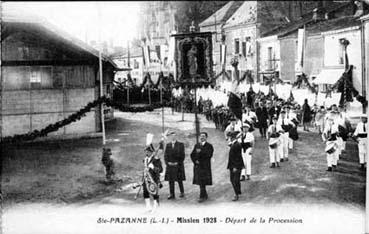 Iconographie - Mission 1928 - Départ de la procession