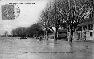 Iconographie - Indret - Les inondations - Février 1904