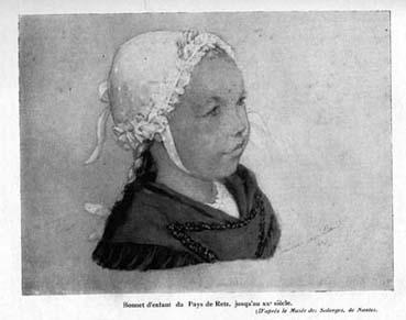 Iconographie - Bonnet d'enfant du Pays de Retz, jusqu'au XXè siècle