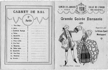 Iconographie - Carnet de bal du samedi 23 janvier 1932 - recto (pages 1 et 4)