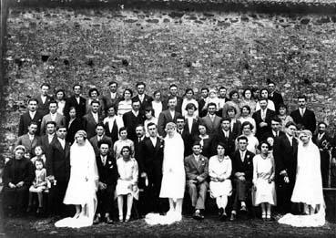 Iconographie - Mariage de Louis Leduc (au centre) à La Gauduchère le 13 mai 1930