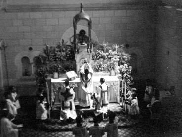 Iconographie - Séminaire de Legé, fête du Sacré-Coeur, le 8 juin 1945