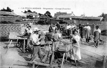 Iconographie - La Feuillardais - Briqueteries - Groupe d'ouvriers