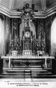 Iconographie - Intérieur de l'église, le maître-autel (XVIIe siècle)