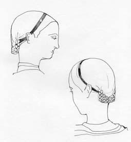 Iconographie - Chignon carré de tresses