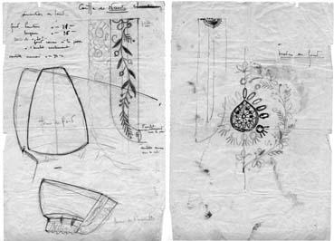 Iconographie - Croquis de la coiffe de Nantes-ville