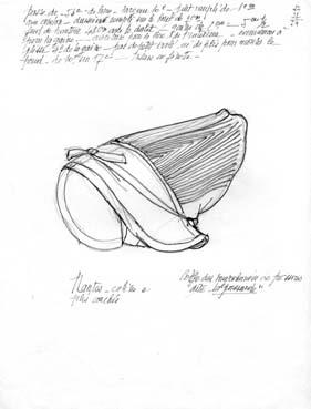 Iconographie - Croquis de "Poissarde" (coiffe)