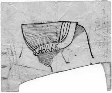 Iconographie - Croquis de la coiffe de Vallet