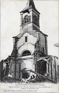 Iconographie - Souvenir de l'église détruite par la foudre...