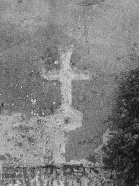 Iconographie - Croix blanche peinte sur un mur