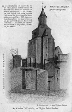 Iconographie - Etude rétrospective - Le clocher de l'église Saint-Similien