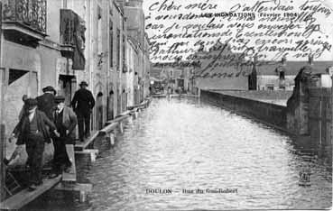 Iconographie - Les inondations - Doulon - Rue du Gué-Robert