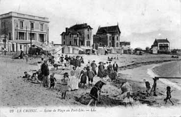 Iconographie - Scène de plage au Port-Lin