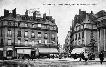 Iconographie - Place Graslin, Hôtel de France, rue Racine