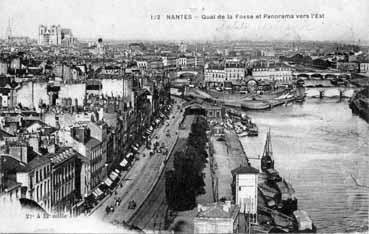 Iconographie - Quai de la Fosse et panorama vers l'est