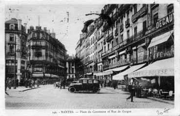 Iconographie - Place du Commerce et rue de Gorges