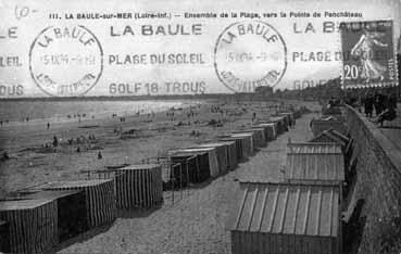 Iconographie - Ensemble de la plage, vers la pointe de Penchâteau