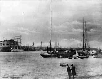 Iconographie - Le panorama de la Loire et de ses quais vu de Trentemoult