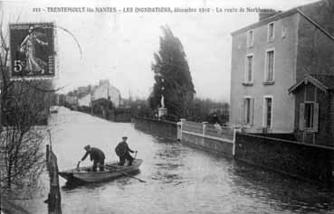 Iconographie - Trentemoult - Les inondations, la route de Norkhouse