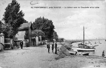 Iconographie - Trentemoult, près Nantes - La grève vers la Chaussée et la Loire