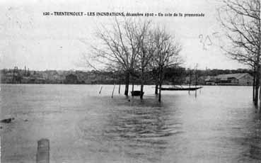 Iconographie - Trentemoult - Les inondations, un coin de la Promenade