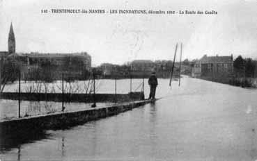 Iconographie - Trentemoult-lès-Nantes - Les inondations, la route des Couëts