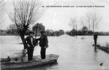 Iconographie - Inondations - La route des Couëts à Trentemoult