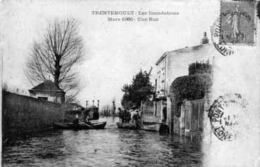 Iconographie - Trentemoult - Les inondations, une rue
