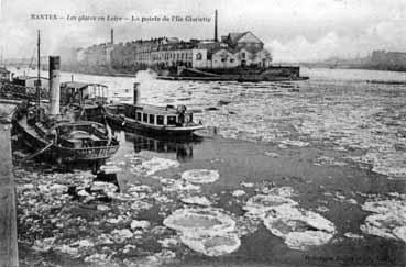 Iconographie - Les glaces en Loire - La pointe de l'Île Gloriette