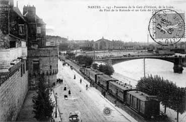 Iconographie - Panorama de la gare d'Orléans, de la Loire, du pont de la Rotonde…