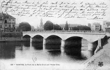 Iconographie - Le pont de la Belle-Croix et l'Hôtel-Dieu