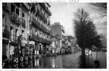 Iconographie - Nantes sous l'eau - Le quai des Tanneurs