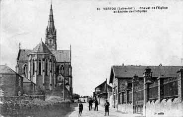 Iconographie - Chevet de l'église et l'entrée de l'hôpital