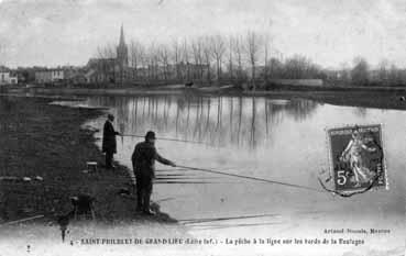 Iconographie - La pêche à la ligne sur les bords de la Boulogne