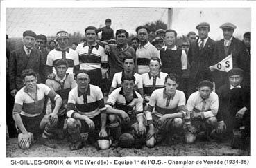 Iconographie - Equipe 1ère de l'O.S. champion de Vendée 1934-35